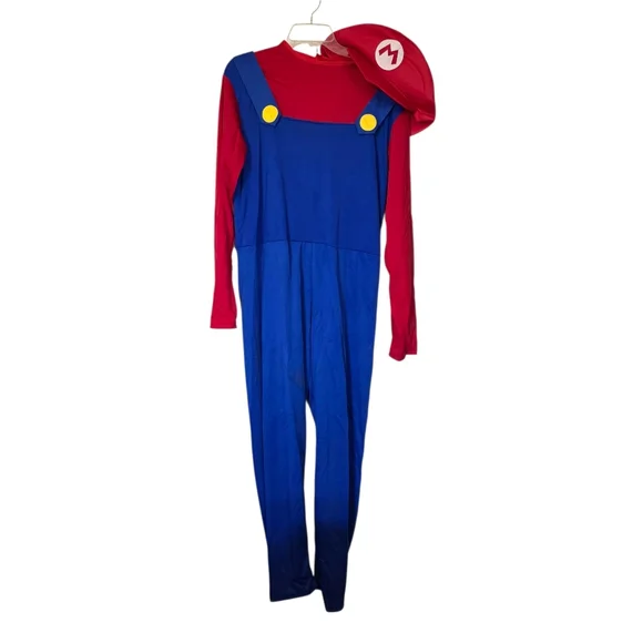 Adult Super Mario Brothers Halloween Costume XL EUC 3 Pcs Set - Picture 1 of 10